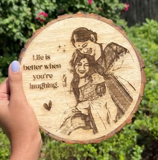 💝 NATURAL WOOD PHOTO FRAME